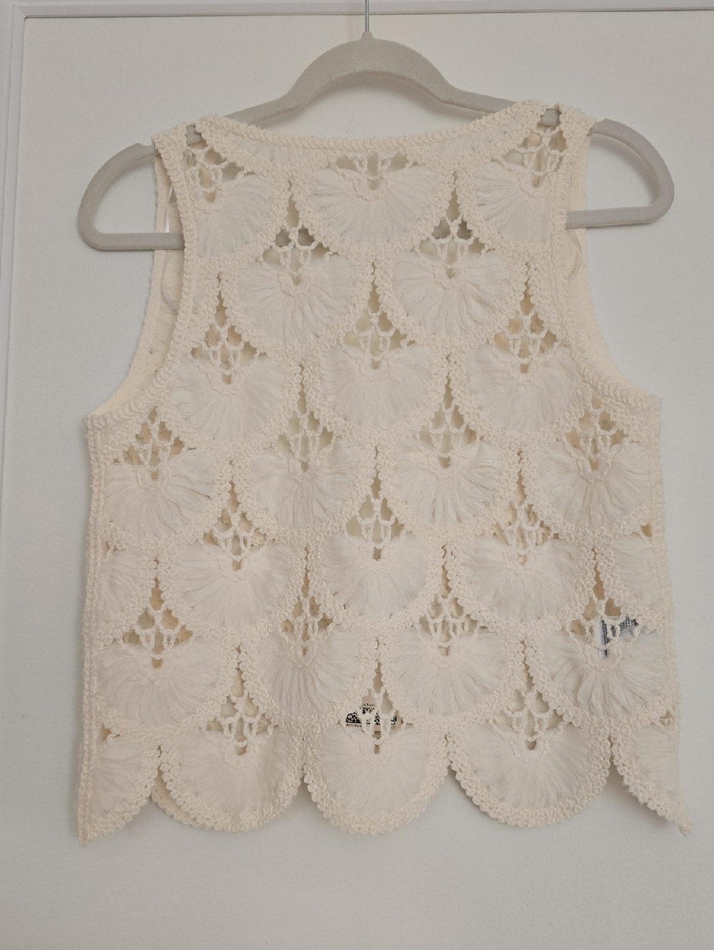 H&M Cream Crochet Lace Tank Top